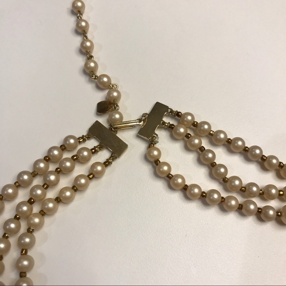 JUDY Lee pearl and gem three stand necklace - Picture 7 of 7